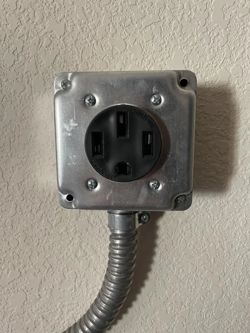 NEMA 14-50 outlet installed for Smart Home Electrical in Shoreview