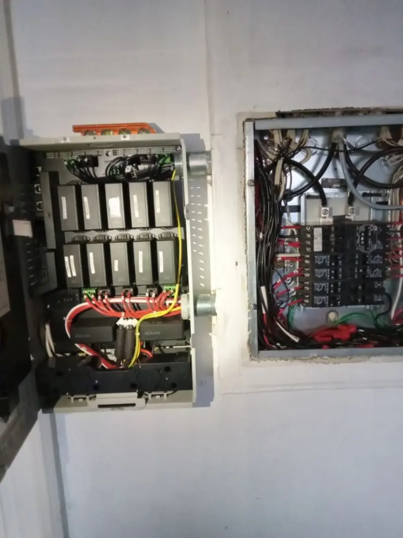 Electrical panel upgrade completed for Security Camera Wiring in Shoreview